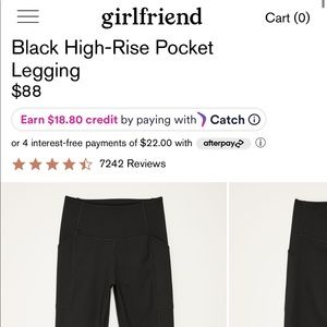 Girlfriend collective Black high rise legging